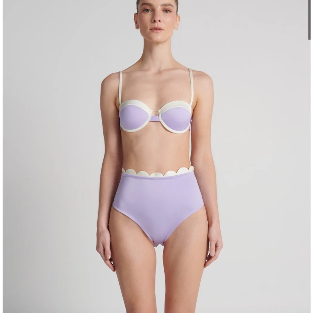 Ancora NWT Top Cups Gea AND High Wasited Bottom Large Purple Lilac Bikini